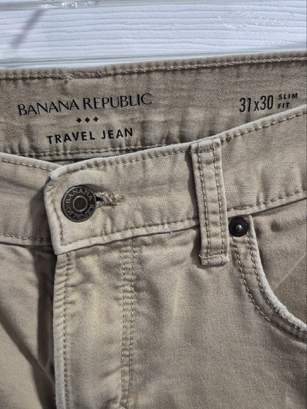 Banana Republic Men's Khaki Slim Straight Jeans 31X30 - Picture 3 of 6